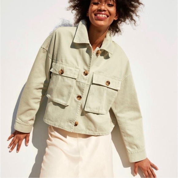 Zara Jackets & Coats Zara Denim Mint Green Jacket Poshmark